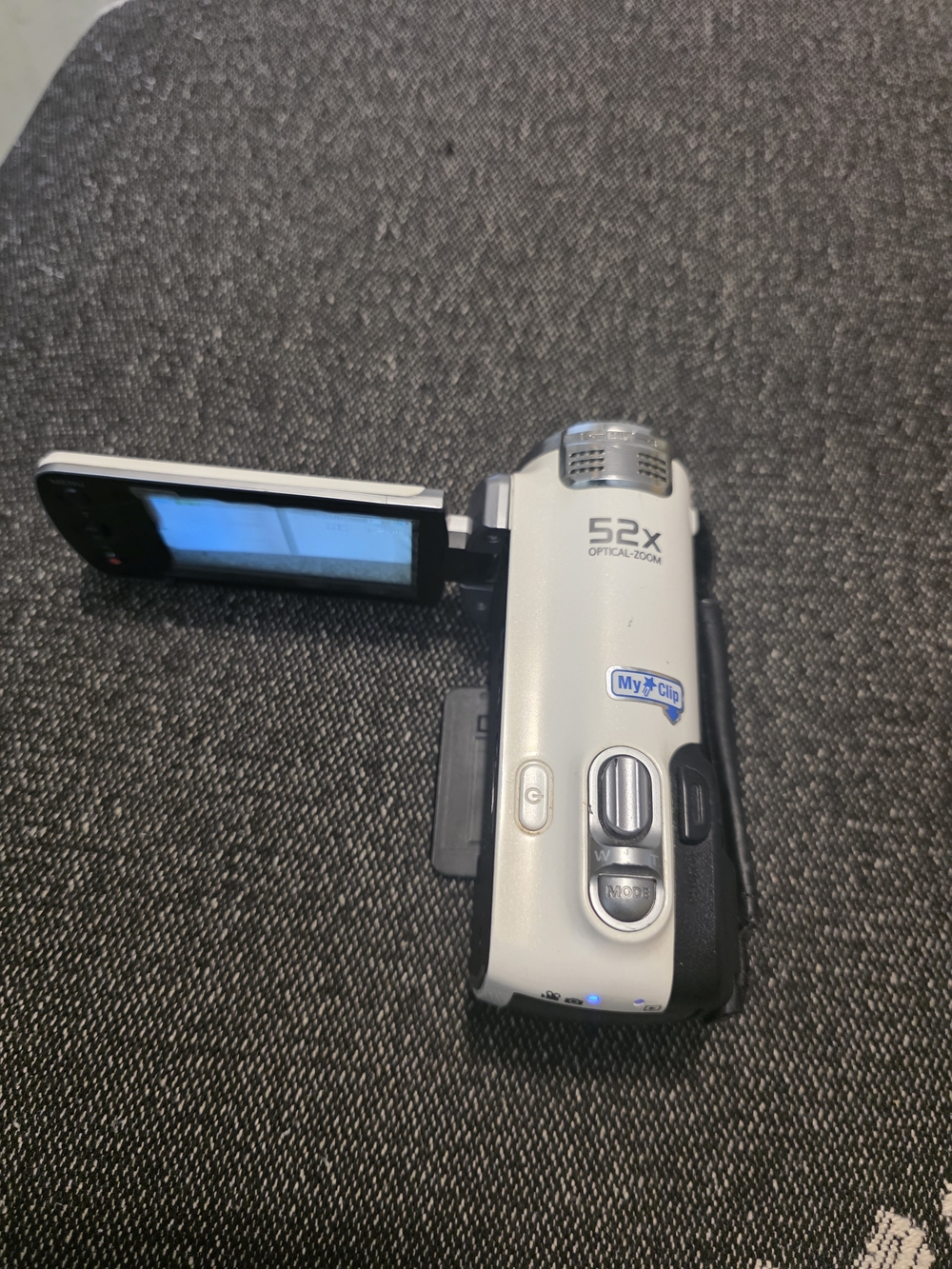 Silver Handheld 52x Optical Camcorder with Flip Screen